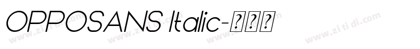 OPPOSANS Italic字体转换